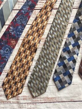 Men's Multi-Pattern Necktie – Olive Green Bundle of 9 Ties